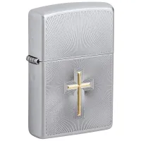 Зажигалка бензиновая Zippo 205 Cross Design Серебристая (48581)