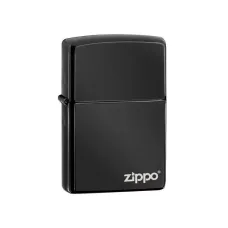 Бензинова запальничка Zippo Ebony W/Zippo Lasered Чорна (24756ZL)