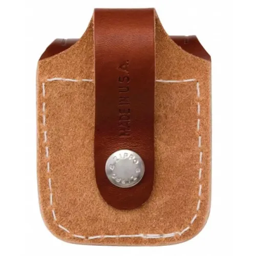 Витратні матеріали та аксесуари Чохол для запальнички Zippo натуральна шкіра, петля, кнопка, коричневий (LPLB)