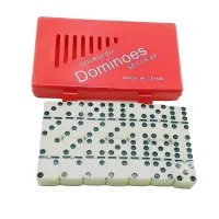 Домино Duke в красном пластиковом кейсе Цветные точки 28 шт (DN32304A)