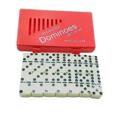 Доміно Duke у червоному пластиковому кейсі Кольорові крапки 28 шт (DN32304A)