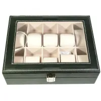 Футляр для хранения наручных часов на 10 шт, эко-кожа, черный (DN30858)