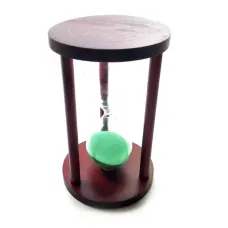Часы песочные на 15 минут в дереве, зеленый песок 14,5х9х9 см (DN32213C)