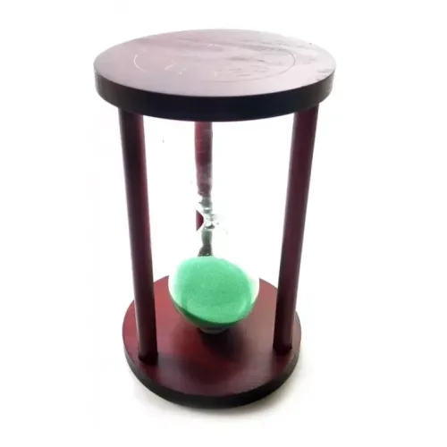 Песочные часы Часы песочные на 15 минут в дереве, зеленый песок 14,5х9х9 см (DN32213C)