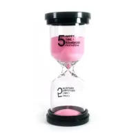 Часы песочные на 5 минут розовый песок 10,5х4,5х4,5 см (DN30720)