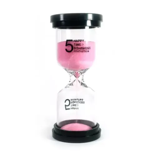 Песочные часы Часы песочные на 5 минут розовый песок 10,5х4,5х4,5 см (DN30720)
