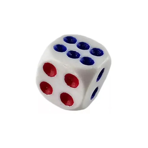 Кубики (дайсы) Кости игральные 100 штук 14х14х14 мм пластик (14х7x2,8 см) запайка пленка (DN28846)