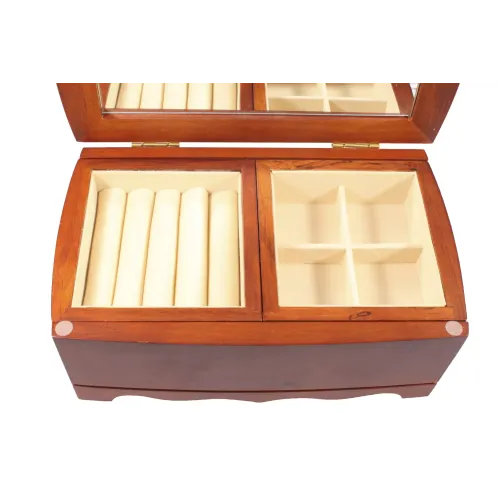 Ящики, комодики, шкафчики Комодик-сундучок для украшений King Wood, орех (JF-K0604B)