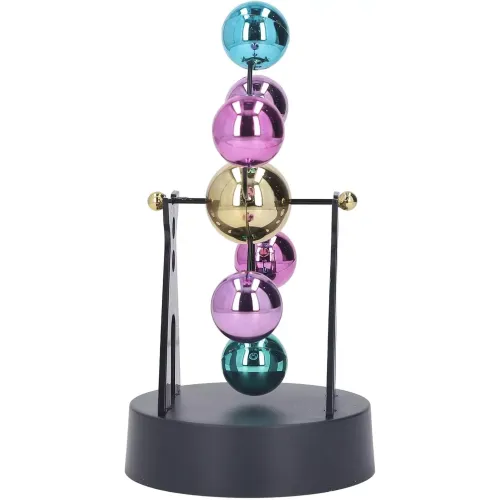 Приниматели решений и антистрессы Маятник кинетический антистресс "Цветные шары" инерционный (4 батареи АА в комплект не входят) пластик, хром (21х17х11 см) (DN29733N)