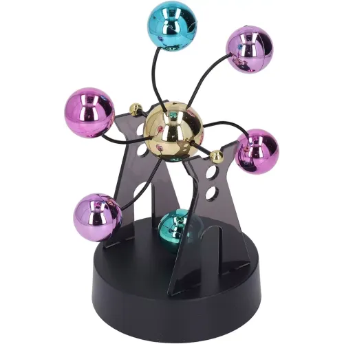 Приниматели решений и антистрессы Маятник кинетический антистресс "Цветные шары" инерционный (4 батареи АА в комплект не входят) пластик, хром (21х17х11 см) (DN29733N)