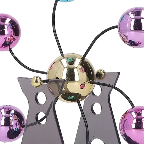 Приниматели решений и антистрессы Маятник кинетический антистресс "Цветные шары" инерционный (4 батареи АА в комплект не входят) пластик, хром (21х17х11 см) (DN29733N)