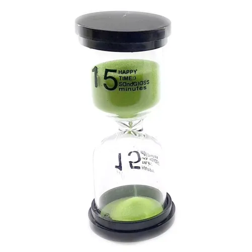 Песочные часы Песочные часы None на 15 минут 10.5х4.5х4.5 см Зеленый песок (H-03 15)