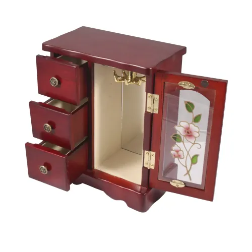 Ящики, комодики, шкафчики Шкафчик-шкафчик под украшения King Wood, вишня (JF-B3017C)