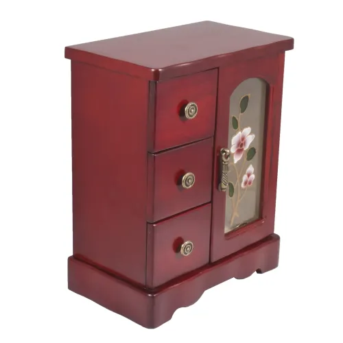 Ящики, комодики, шкафчики Шкафчик-шкафчик под украшения King Wood, вишня (JF-B3017C)