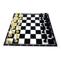 Шахи дорожні Пластикові фігури М'яка дошка (DN32386)