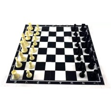 Шахи дорожні Пластикові фігури М'яка дошка (DN32386)