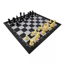 Шахи магнітні DUKE пластик, чорно-сірі, картонна упаковка 12,3х24,7х4,1 см (DN36180)