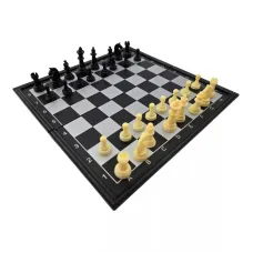 Шахи магнітні DUKE пластик, чорно-сірі, картонна упаковка 12,3х24,7х4,1 см (DN36180)