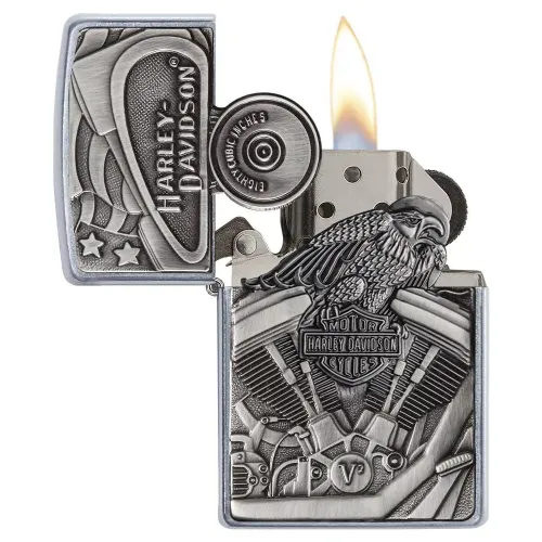 Бензинові запальнички Запальничка бензинова Zippo 207 Harley-Davidson Motor Flag (29266)
