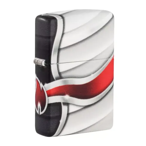 Бензиновые зажигалки Зажигалка бензиновая Zippo Flame Design с покрытием White Matte (49357)