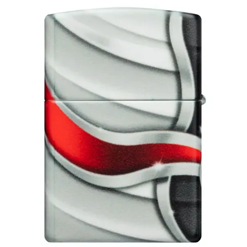 Бензиновые зажигалки Зажигалка бензиновая Zippo Flame Design с покрытием White Matte (49357)