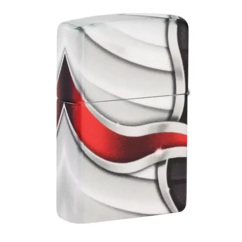 Бензиновые зажигалки Зажигалка бензиновая Zippo Flame Design с покрытием White Matte (49357)