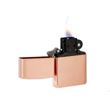 Зажигалка коллекционная бензиновая Zippo Solid Copper with Black Plated Insert ручная работа медь (48107)
