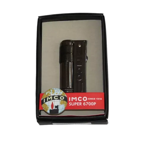 Бензинові запальнички Запальничка бензинова IMCO Triplex Super 6700P Oil Brass gunmetal IMCO Logo Black чорний хром (IM1800023)