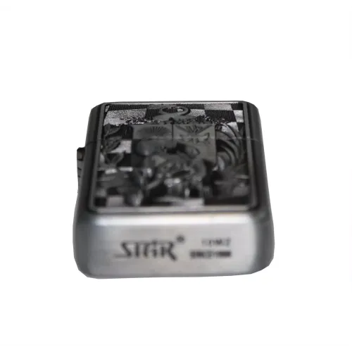 Бензиновые зажигалки Зажигалка бензиновая STAR Серебристая (23601STAR)