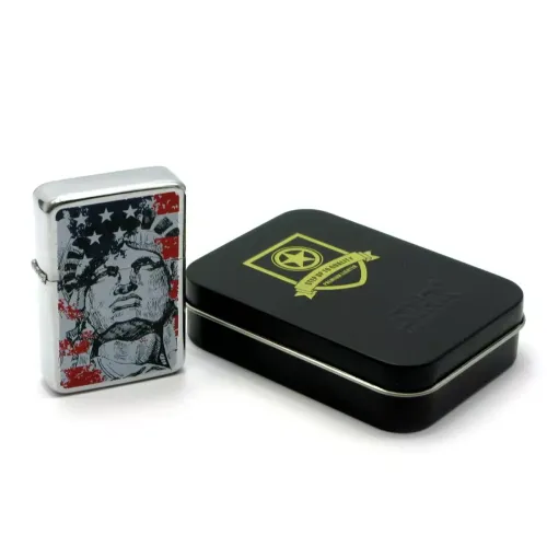 Бензиновые зажигалки Зажигалка бензиновая STAR в подарочной упаковке Бронзовая (28044STAR)