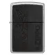 Бензиновые зажигалки Зажигалка бензиновая ZIPPO Black Leather Emblem - Zippo Design, хром, кожа, черный (49919)