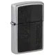 Бензиновые зажигалки Зажигалка бензиновая ZIPPO Black Leather Emblem - Zippo Design, хром, кожа, черный (49919)