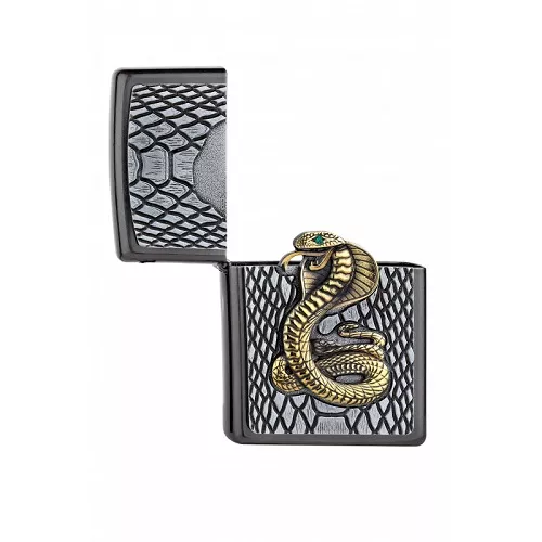 Бензиновые зажигалки Зажигалка бензиновая ZIPPO Kobra gold (2005928)
