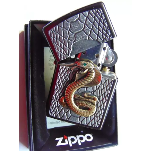 Бензиновые зажигалки Зажигалка бензиновая ZIPPO Kobra gold (2005928)