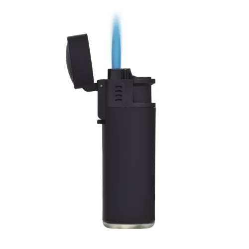 Газові запальнички Запальничка газова п'езо турбо Prof пластикова, чорна матова (40804680)