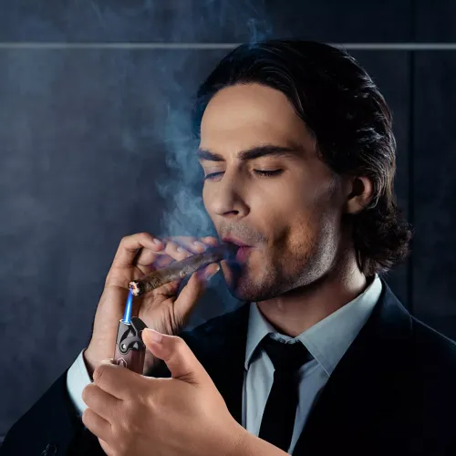 Газові запальнички Запальничка газова тонка турбо Laguiole малюнок дерево, метал, пластик, подарункова коробка (40202535)