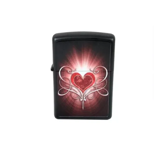 Бензинові запальнички Запальничка Zippo LOVE HEART BLACK MATTE (28043)
