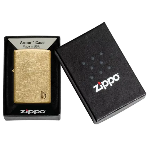 Запальничка армована бензинова ZIPPO Armor® Tumbled Brass Series Flame (46398)
