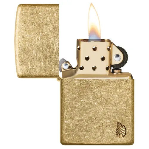Запальничка армована бензинова ZIPPO Armor® Tumbled Brass Series Flame (46398)