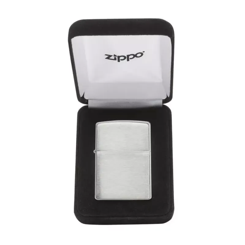 Серебряная бензиновая зажигалка Zippo 13 Brushed Finish Sterling Silver (13)