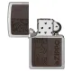 Зажигалка бензиновая ZIPPO Brown Leather Emblem - Zippo Design, хром, кожа коричневый (49920)