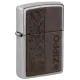 Зажигалка бензиновая ZIPPO Brown Leather Emblem - Zippo Design, хром, кожа коричневый (49920)