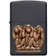 Зажигалка бензиновая Zippo Three Monkeys черный (29409) зажигалка бензиновая Zippo