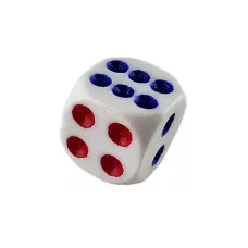 Кость игральная 1 штука 15х15х15 мм, пластик зип-пакет (DN28748A)