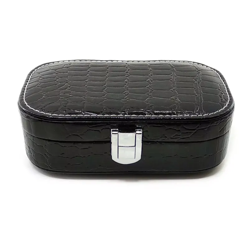 Скринька для біжутерії еко-шкіра, чорний 15х10,5х4,5 см (DN26314D)