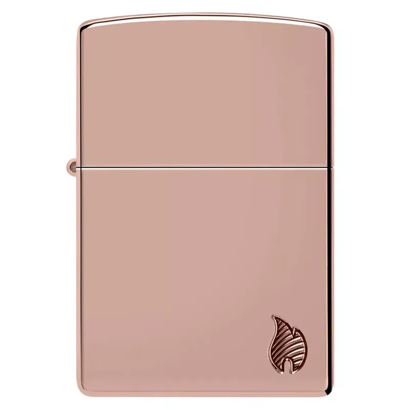 Запальничка армована бензинова ZIPPO High Polish Rose Gold Flame Design (46401)