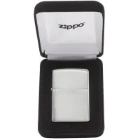 Серебряная зажигалка бензиновая ZIPPO Brushed Sterling Silver серебро 925 пробы, бархатная коробочка (13)