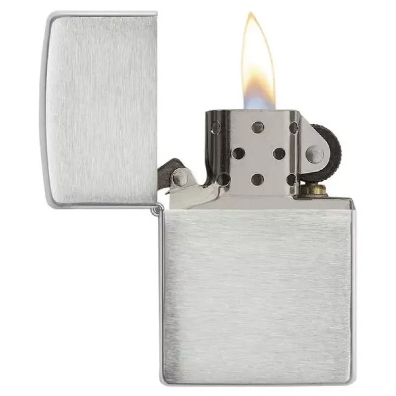 Серебряная зажигалка бензиновая ZIPPO Brushed Sterling Silver серебро 925 пробы, бархатная коробочка (13)