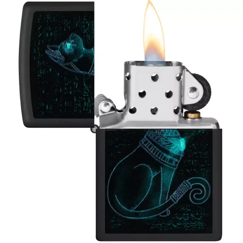 Зажигалка бензиновая Zippo Spiritual Cat Design Черная (48582)