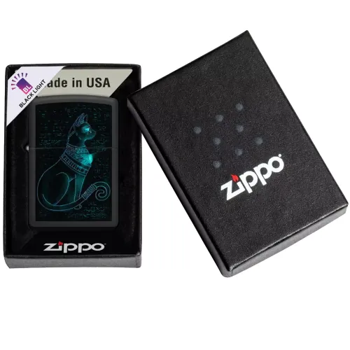Зажигалка бензиновая Zippo Spiritual Cat Design Черная (48582)